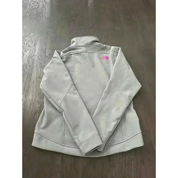 THE NORTH FACE Apex Bionic Soft Shell Fleece  Jacket Full Zip Grey & Pink‎ b40 - Picture 4 of 4